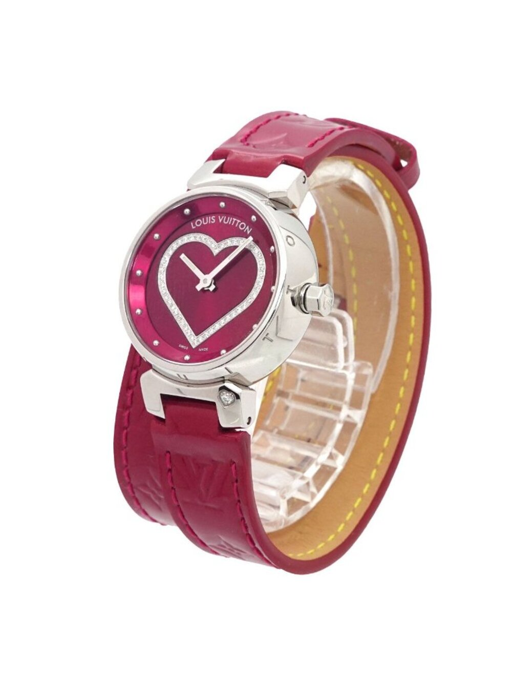 Louis Vuitton Tambour Tour Diamond Watch Heart Quartz Wtour - Picture 3 of 7